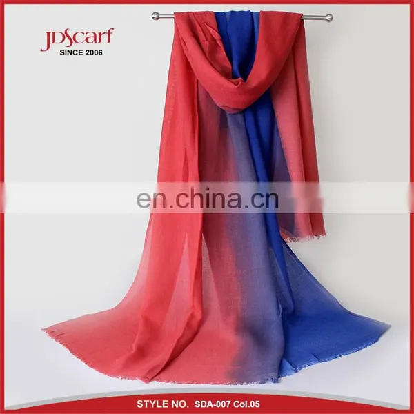 Colourful Thin Fashion Pashmina Scarf Gradient Color Acrylic Scarf photo-5