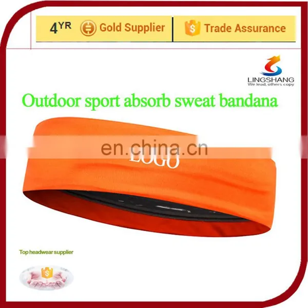 Customized Printed Logo Anti Slip Sports Mini Bandana Elastic Hair Band photo-2