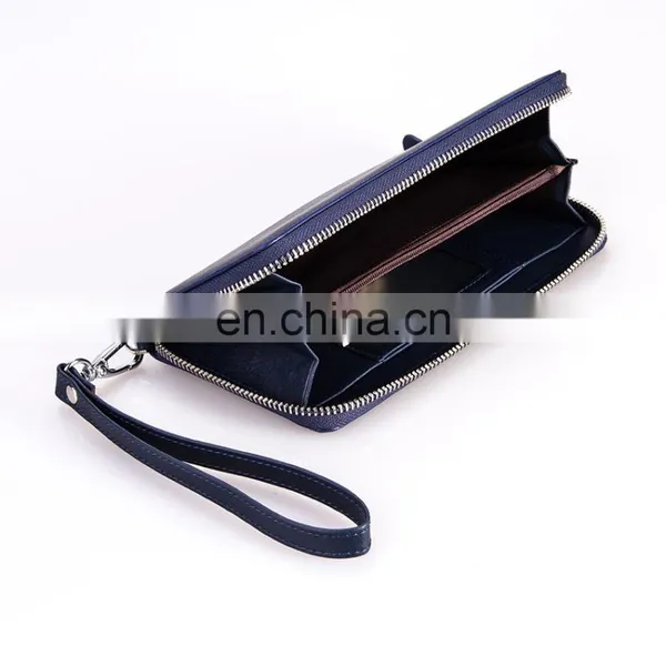 Realiable Quality New Style Bule Leather Popular Ladies Leather Wallet Sellers photo-4