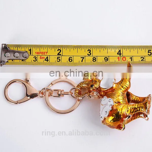 Online Product Selling Fashion Souvenir Items Gold Elephant Keychain photo-4
