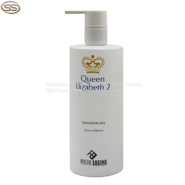 400ml Matte White Plastic Cosmetic Shampoo and Conditioner Bottle