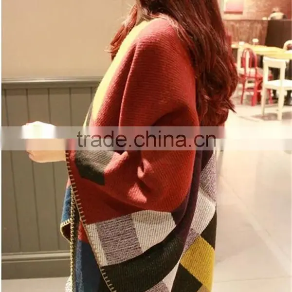 Ladies Fashion Colorful Warm Knitted Cardigan Sweater photo-4
