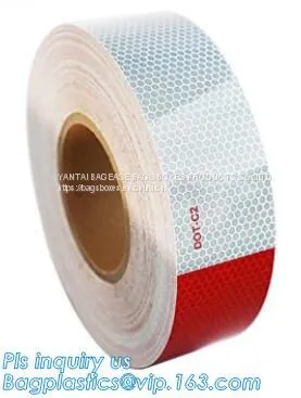 Aluminized Red And White Reflective Tape For Trucks Metalized Reflective Tape Marks for Vehicle SECURITY TAPE photo-3