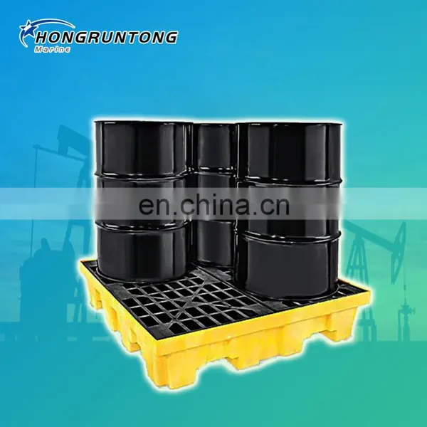 High Quality Eco-friendly 1460x1460 4 Drum Square Plastic Pallet Heavy Duty For Storage Spill Control photo-2