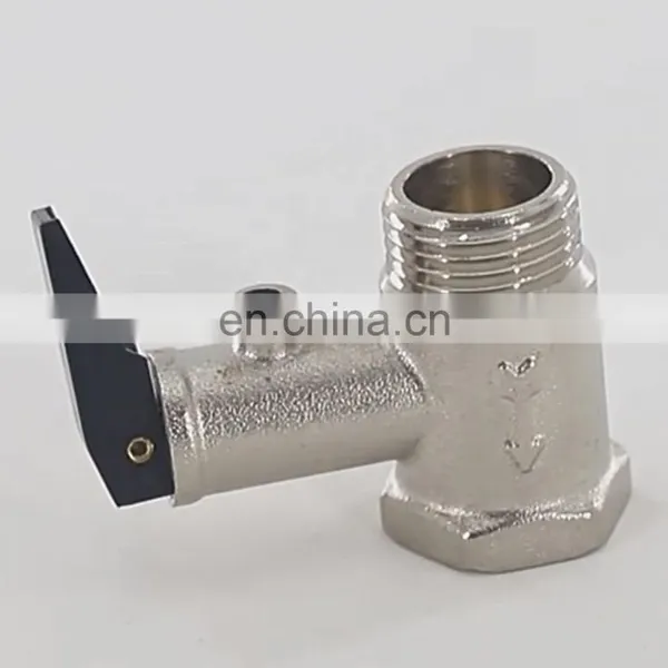 Electric or Solar Water Heater Brass Safety Valve 1/2