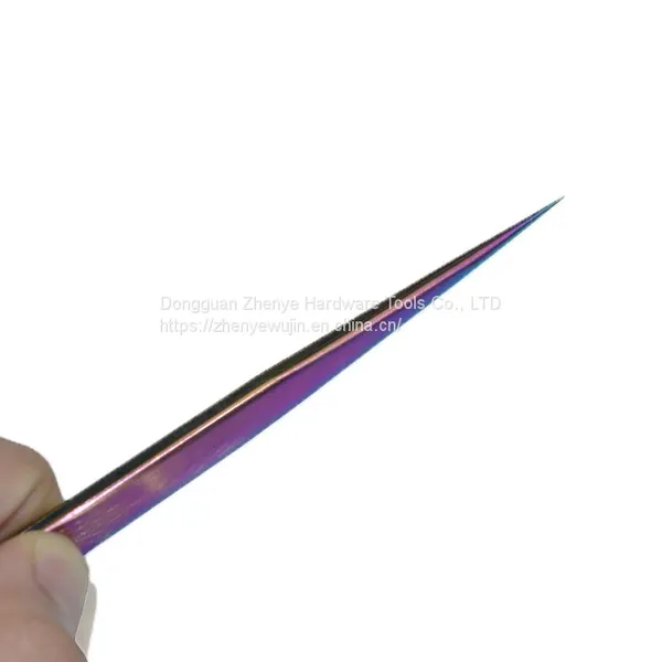 False Eyelash Tweezers Ciliary Artist Grafting Eyelash Clip Color Eyebrow Planting Clip Dolphin Golden Feather Clip Blossom Clip Tool No. 11 Tweezers photo-5