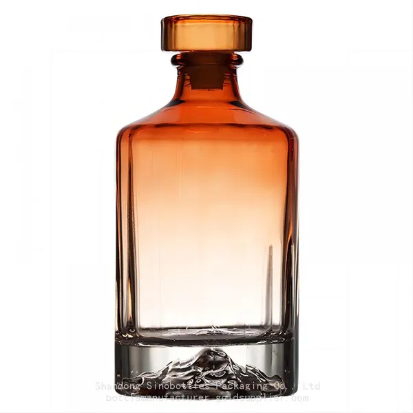 SinoBottles Packaging 500ml 750ml 1000ml Mountain Frame Based Whisky Bottle photo-2