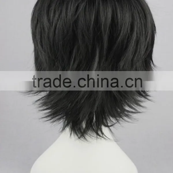 High Quality 35cm Short Black Straight Prince of Tennis Wig Synthetic Anime Wig Cosplay Hair Wig photo-5