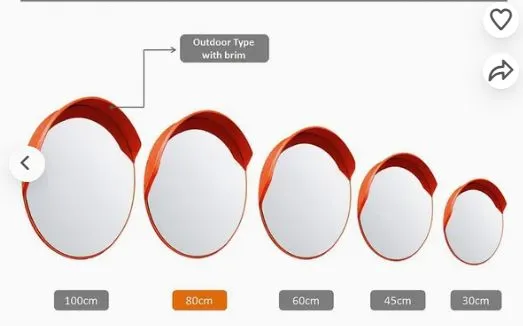Competitive Price Best Selling Unbreakable Outdoor Traffic Safety Convex Mirror