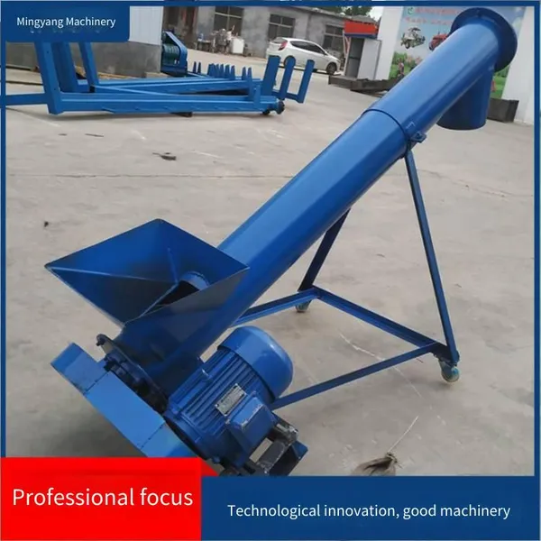 Flour Shaftless Steel Tube Screw Elevator, 4-meter Stainless Steel Screw Feeder, Carbon Steel Pig Feed Conveyor photo-5