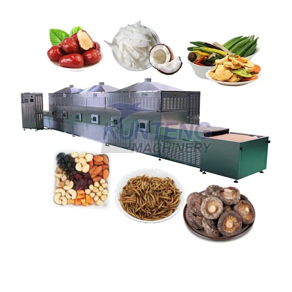 Bread Crumb Drying and Dehumidifying Equipment Flour Corn Starch Microwave drying Machine