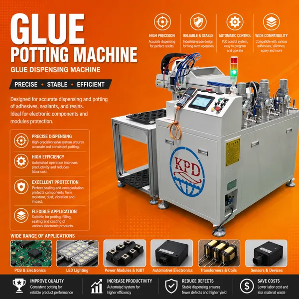 2K PU Potting Adhesive Dispensing Machine Glue Dispenser for Ess Electronic PCB Board Transformers Electrical Component photo-3
