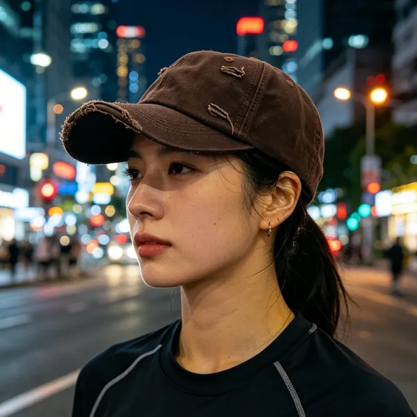 Vintage Distressed Washed Cotton Baseball Cap - Unisex Ripped Dad Hat for Streetwear photo-2
