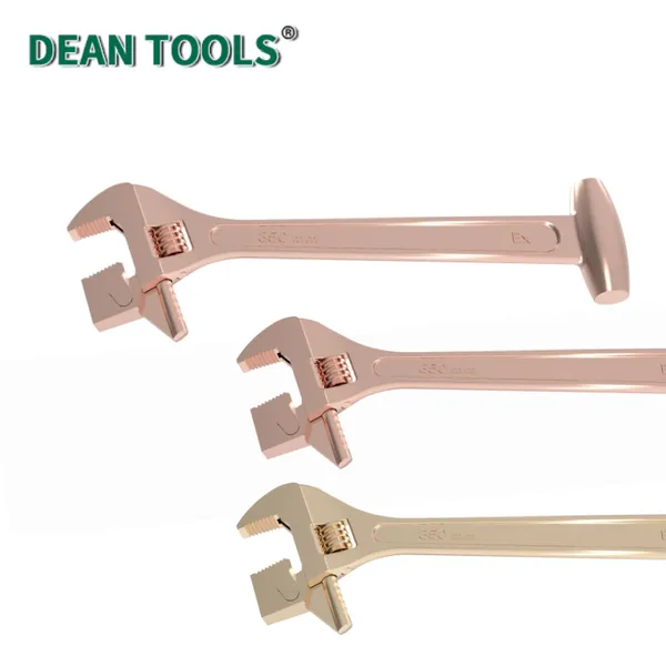 Non-Sparking Multipurpose Adjustable Wrench With the Function of Tapping and Clamping Circular Parts photo-3