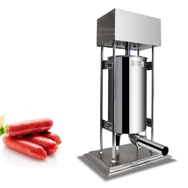 MO-Qdmech Electric Sausage Stuffer Machine RL058 Stainless Steel Vertical 4 Nozzle Commercial Sausage Filler With Foot Pedal