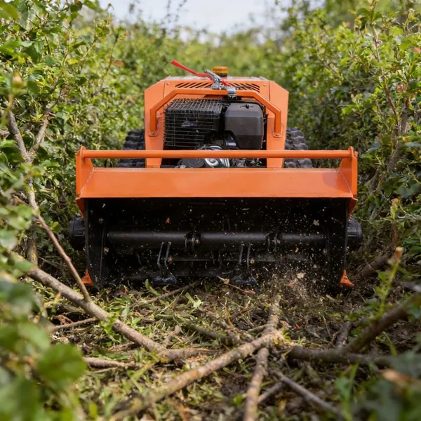 Servo Control 800mm Tracked Remote Control 40 Degree Multifunctional Brush Shredder