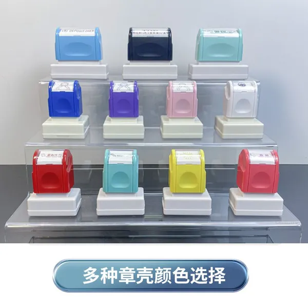 Flash Stamp Round Plastic WES Custom Text Design for Corporate Seals Financial Stamps Business Authentication Office Use photo-4