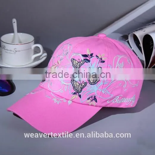 Fshion BUTTERFLY FLOWERS Cotton Embroidery Baseball Caps photo-4