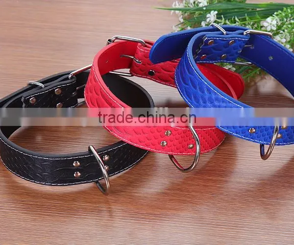Pet Supplies Snake Leather Collar 3.5 Snakeskin Grain Collar Wholesale photo-4