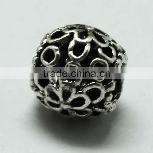 Round Metal Jewelry Accessories Handmade Zinc Alloy Pdora Bracelet Beads photo-4