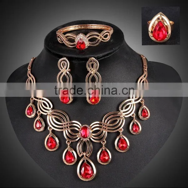 France Imitation Diamond Fake Gold Young Girls Gold Plated Fashion Jewelry Sets photo-2