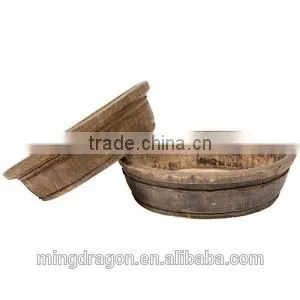 Antique chinese recycle wood wash basin