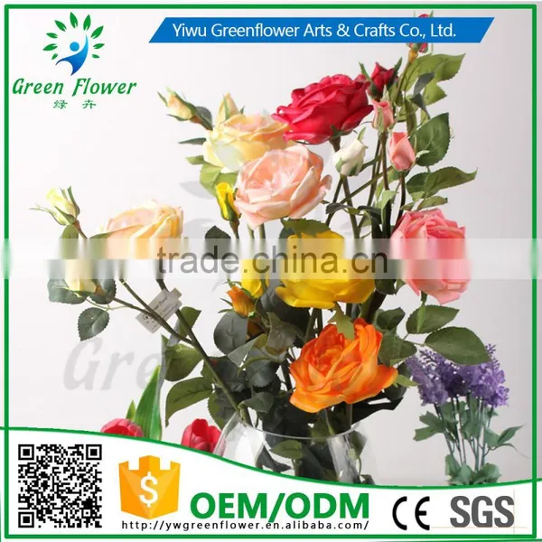 2016 Wholesale Latex Roses Artificial Flowers PU Rose Real Touch Bouquet Wedding Bridal Decor Display Flower photo-4