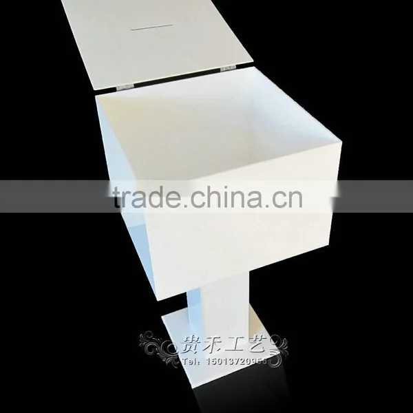 High Quality White Acrylic Donation Box,clear Acrylic Donation Box photo-4