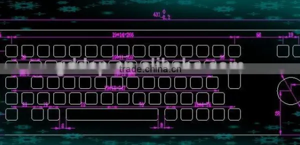 Customize Design Branded Metal Spanish Keyboard With Trackball photo-2