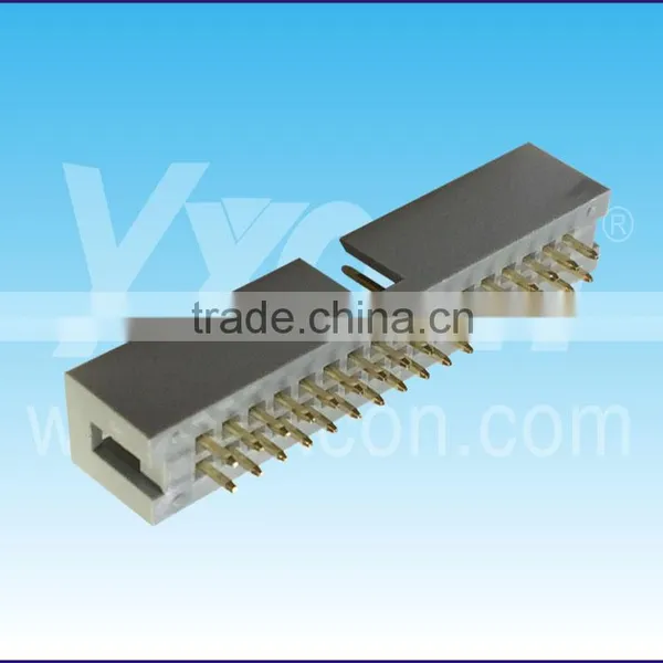 Dongguan ISO Certificate 2.54mm Pitch Two Rows 180 Degree Box Header photo-2