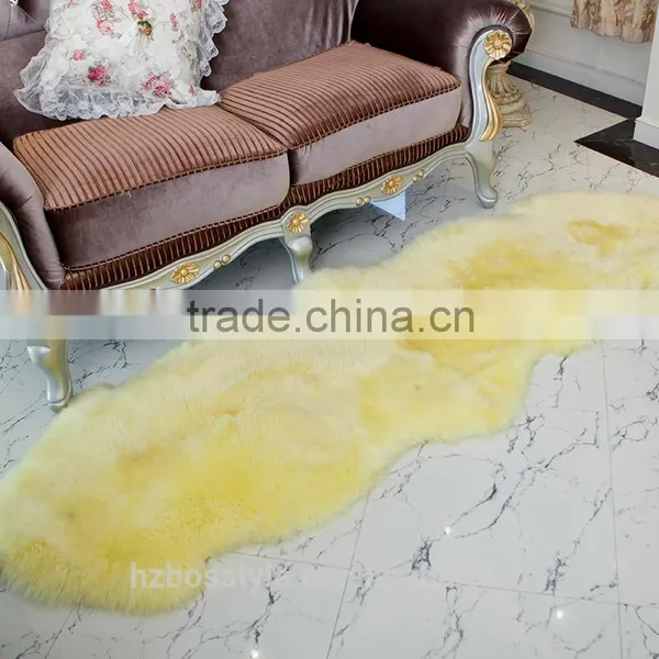 Large Christmas Long Hair Lamb Fur Carpets and Rugs Sofa Mat photo-2