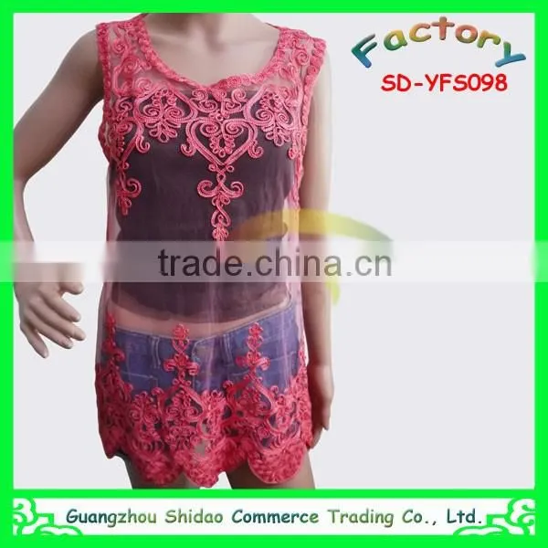 Export Newest Fashionable High Quality Swiss Voile Lace Embroidery Blouse Rope Embroidery Lace Blouse photo-4