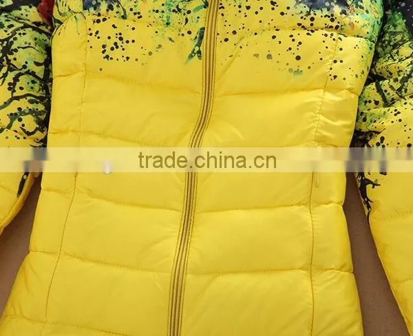 New Women's Coats Fur Collar Short Down Jacket Printed Cotton Women's Coat photo-5