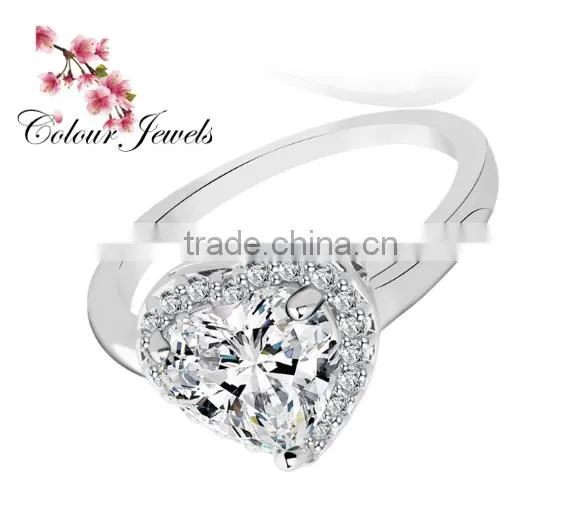 Cubic Zirconia Heart Shape Ring for Women