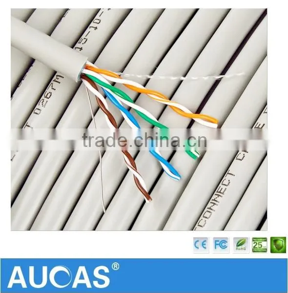 Cat5e 4 Pair Net Work Cable Cat6 2 Pair FTP UTP Twisted Network Cable Light Gray Color photo-2