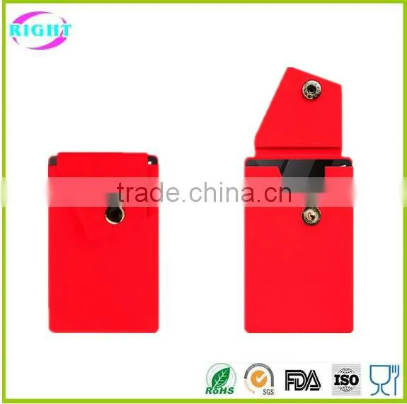 Custom 3M Sticker Silicone Credit Card Holder, ID Card Holder Backed Phone With Button photo-5