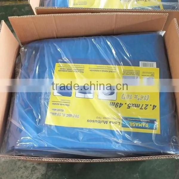Blue Tarpaulin High Density Polyethylene Leno Woven Fabric Double Gblue Custom Size All Purpose Truck/boat Outdoor Cover China photo-3