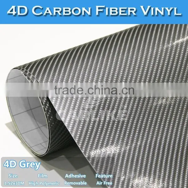 1.52x30m 4D High Glossy Stretchable Carbon Fiber Mitsubishi Car Sticker photo-2