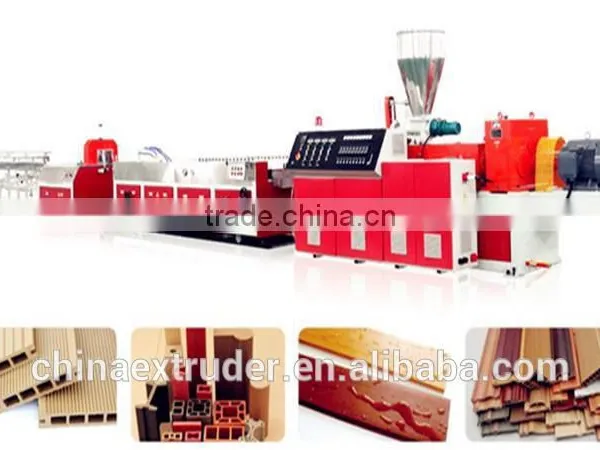 Wpc Pvc Decking Profile Extrusion Machine