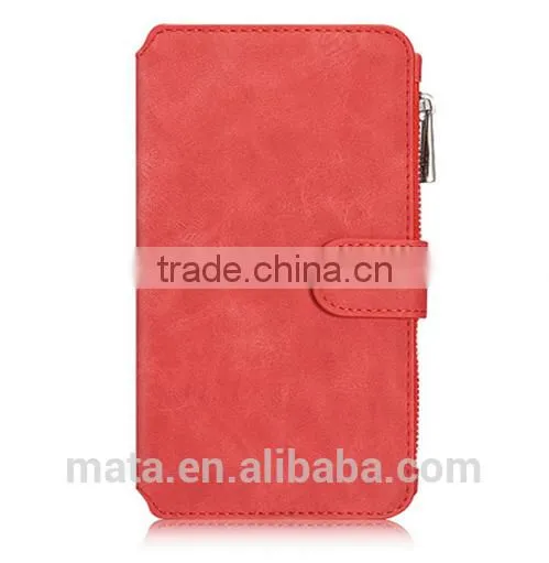 Zipper Wallet Design PU Leather Cover Case For Samsung photo-6