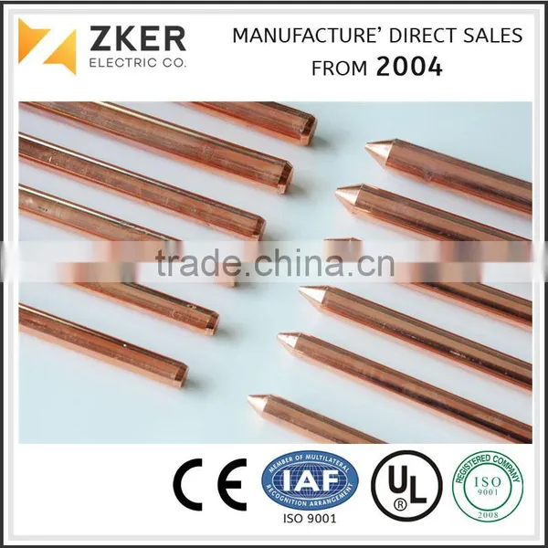 Lightning Protection System Material Copper Bonded Ground Rod Manufacture