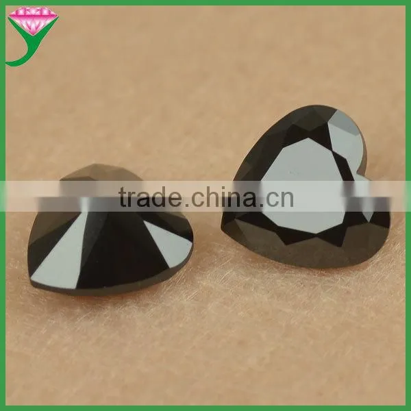 Factory Price Machine Cut 8*8mm Loose Rough Black Nano Heart Shaped Diamonds for Sale