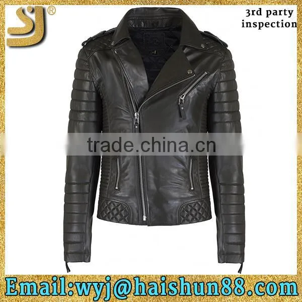 Hot Selling Womens Leather Jackets, Jacket Factory Guangzhou Leather Jacket, Women Casual Leather Jacket photo-4