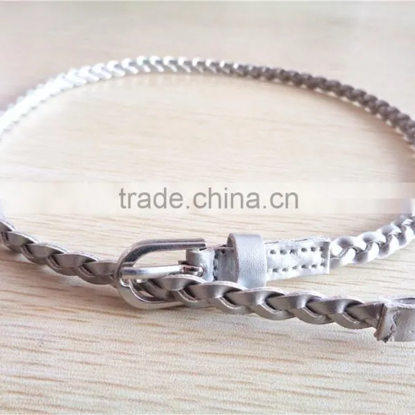Factory Cheap Price Skinny Braided Webbing Belts