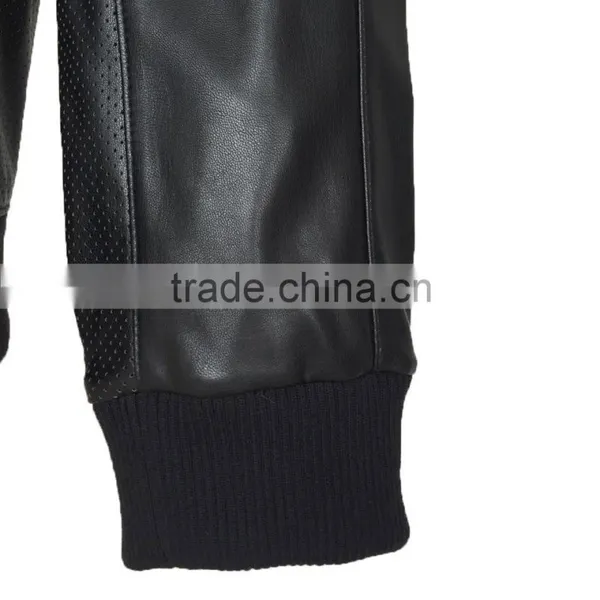 Wholesale pu Cheap Custom Simple Slim Man Leather Jacket photo-2