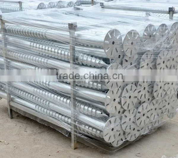 76mm Galvanized Ground Screws Piles for Solar Power System photo-2