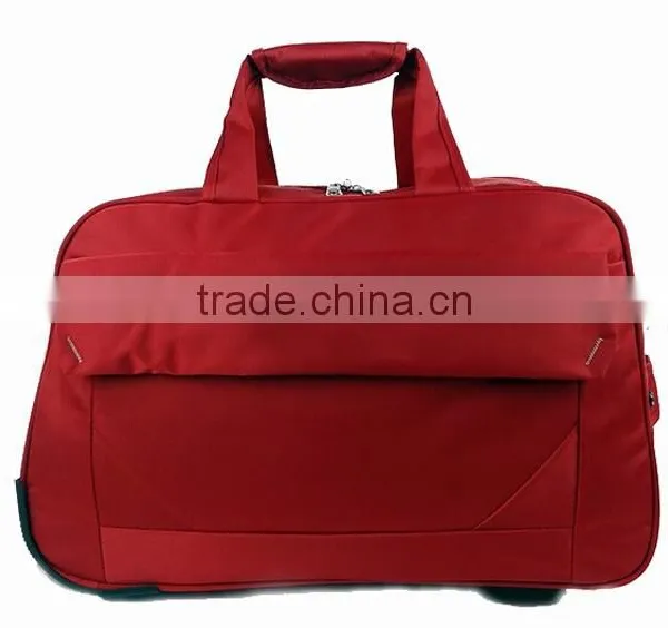 Trolley Bag Red Color Portable 600D Oxford Trolley Travel Bag photo-2