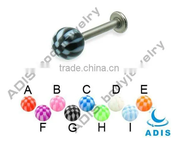 Fashion Piercing Custom Wholesale Colorful Acrylic Lip Labret Ring photo-3