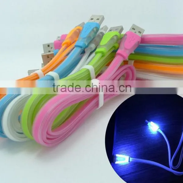 Factory Price Candy Led Usb Cable,transparent Jelly Usb Cable for Iphone and Android