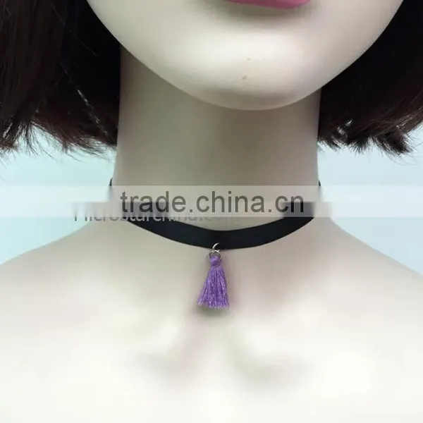 IN STOCK Women Tassel Chocker Necklace photo-5